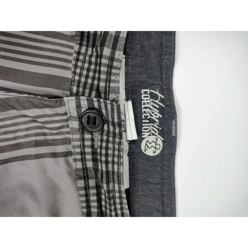 Dahui Da Hui Hybrid Collection Shorts Brown Check 37x10 Mens Beach Surf Pockets